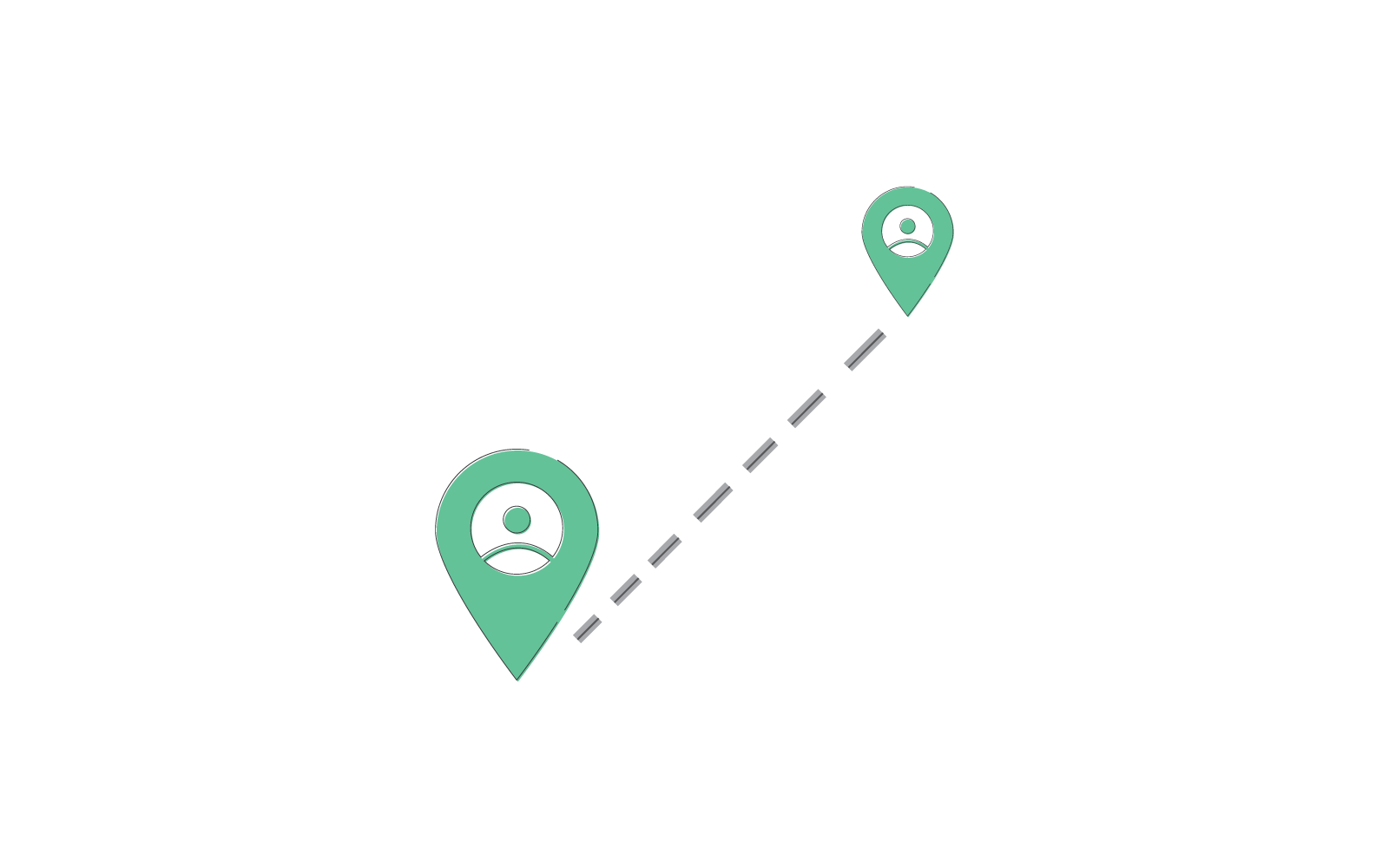Location flat design icon vector template