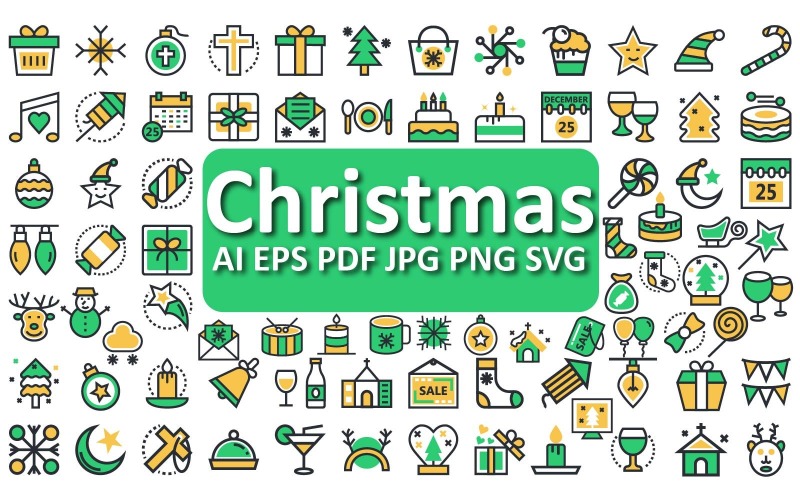 Magical Christmas Icons Collection Icon Set