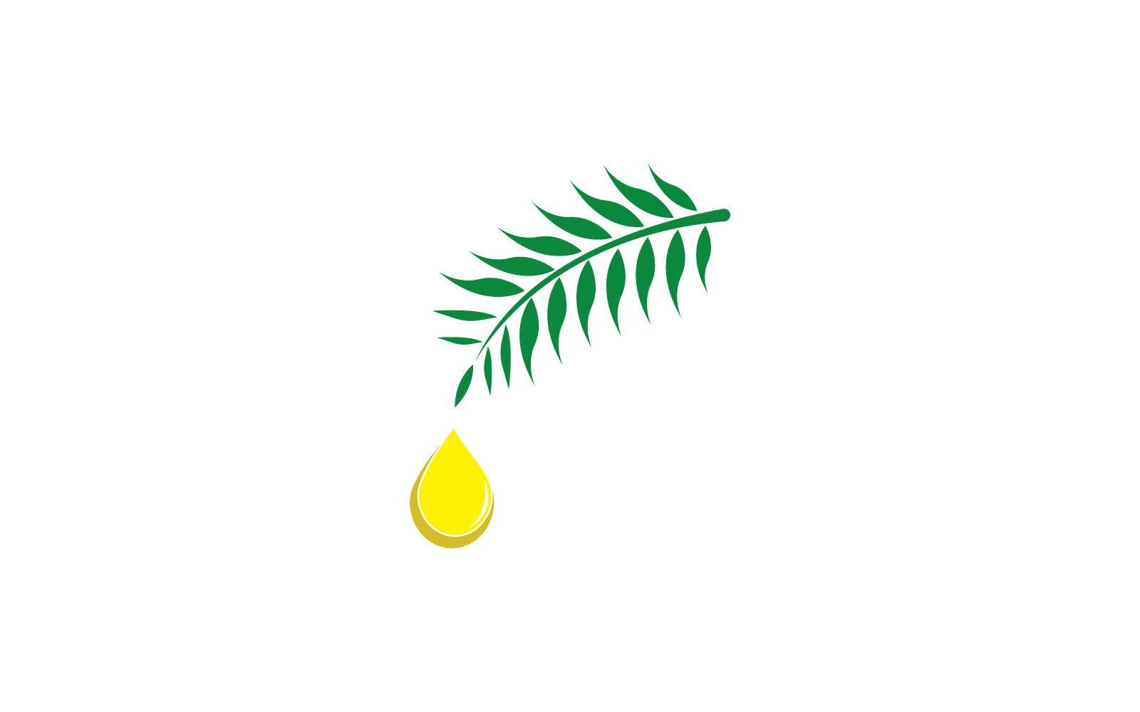 Modello vettoriale dell&amp;#39;icona del logo del design della palma da olio