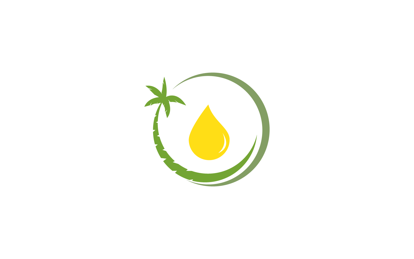 Ölpalmen-Design-Logo-Illustrationssymbol-Vektor