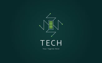 Tech S Letter Logo Design