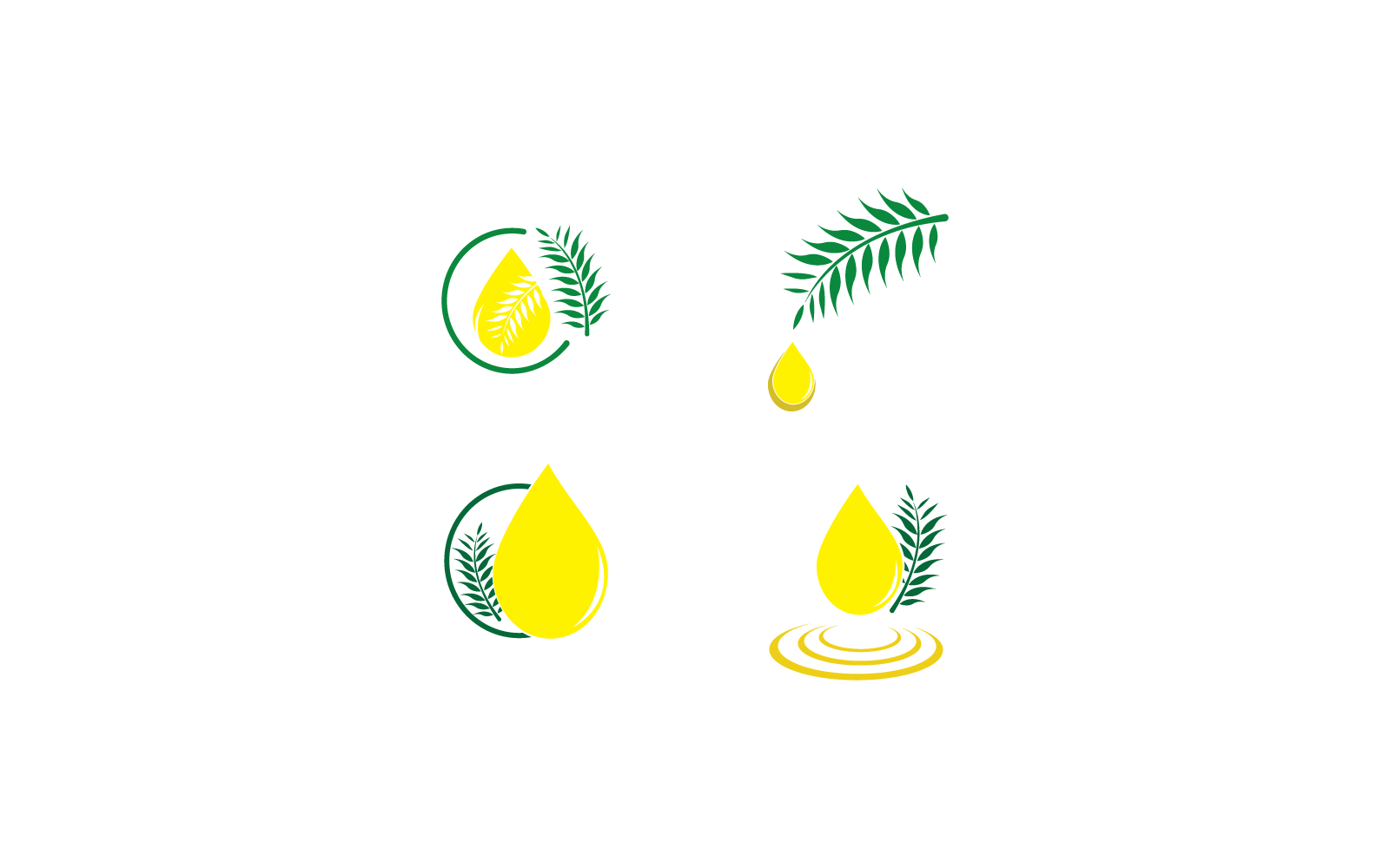 Vorlage für die Vektorillustration des Logos für Ölpalmendesign
