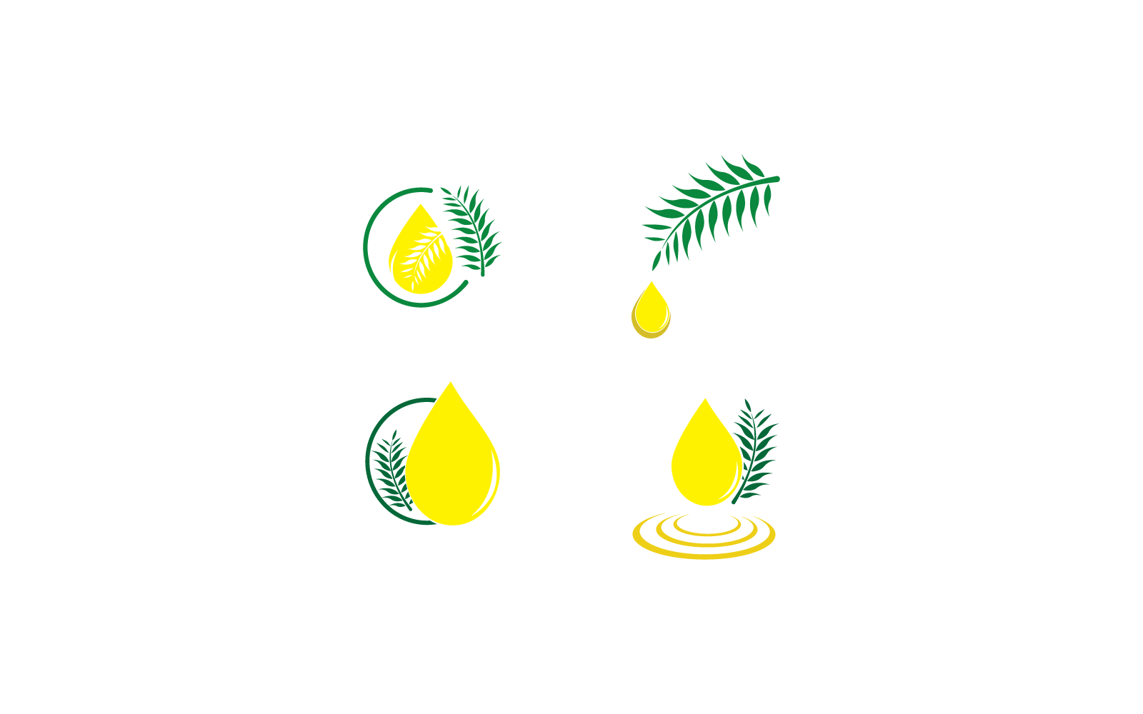 油棕设计徽标矢量插图模板