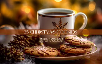 Christmas and New Year Cookies with coffee