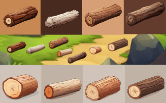 Game Wood Logs 8 pack design