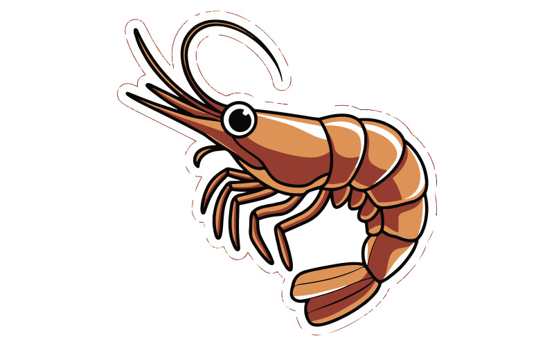 A shrimp vector art illustration Illustration