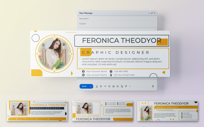 Modern Minimalist Email Signature Corporate Identity