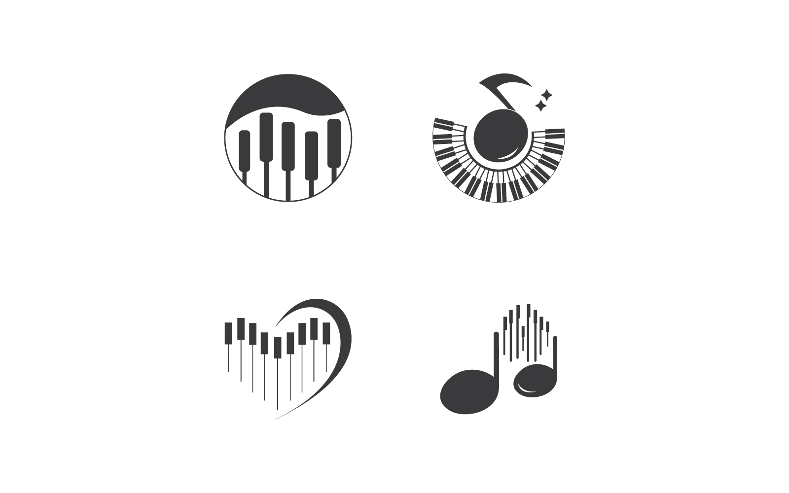 Piano icon vector illustration template