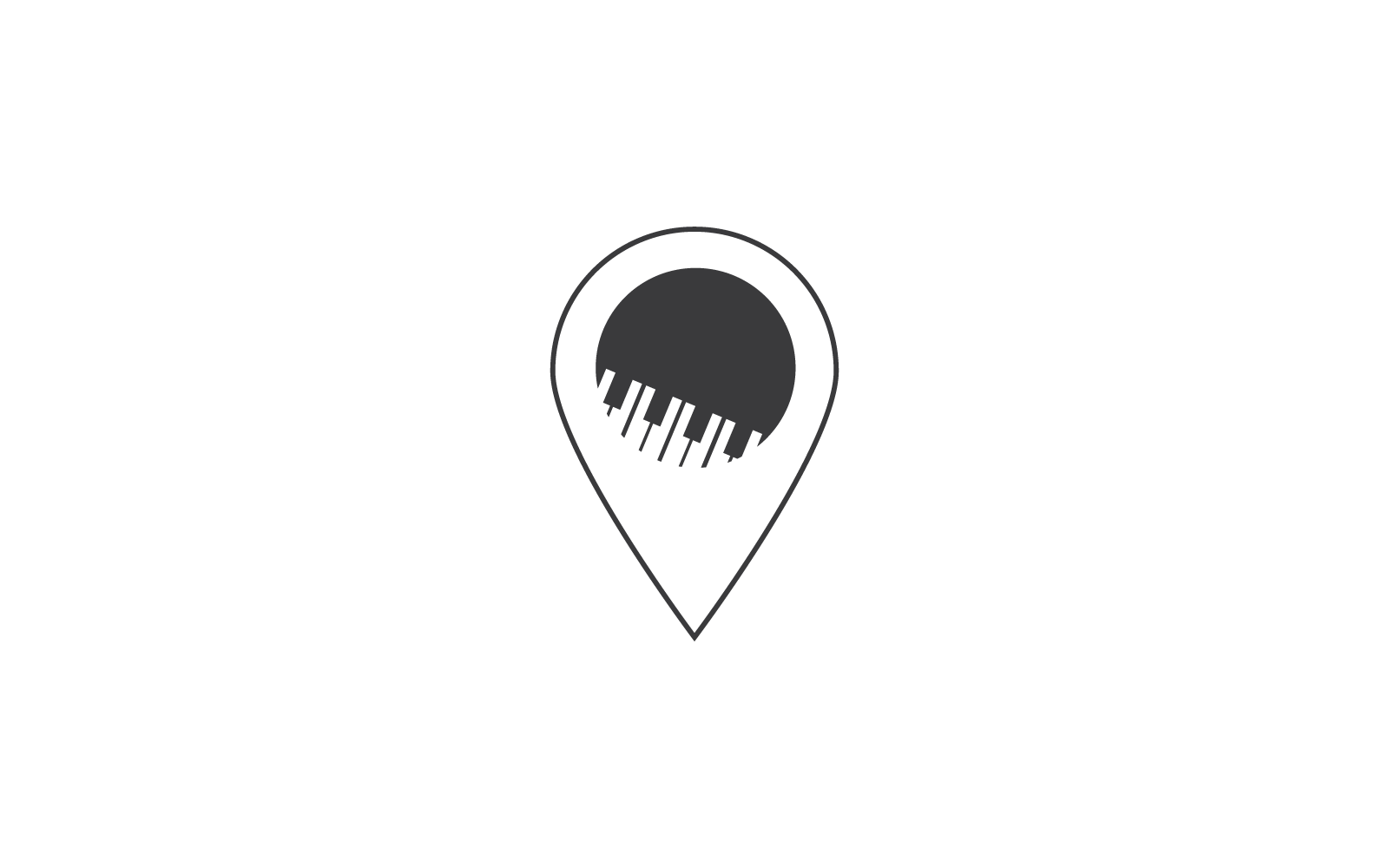 Piano illustration design icon vector template