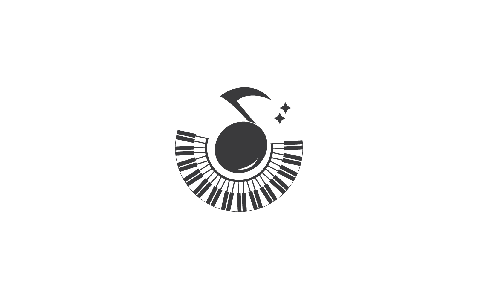 Piano illustration icon design template