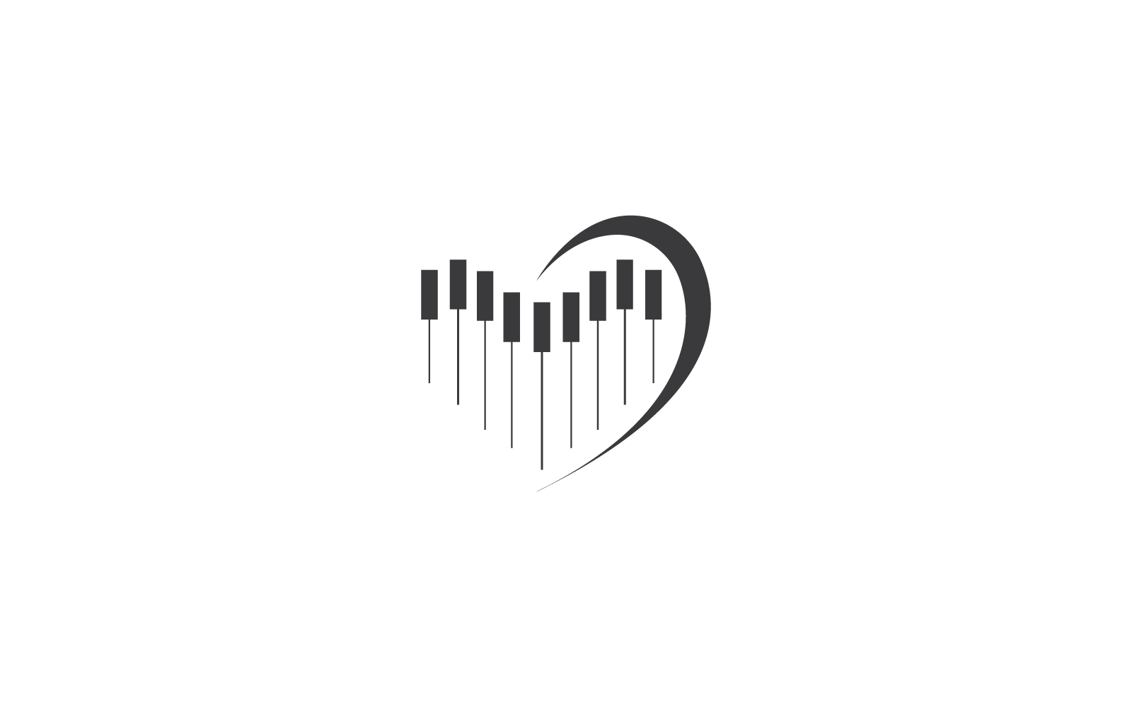 Piano illustration icon vector design template