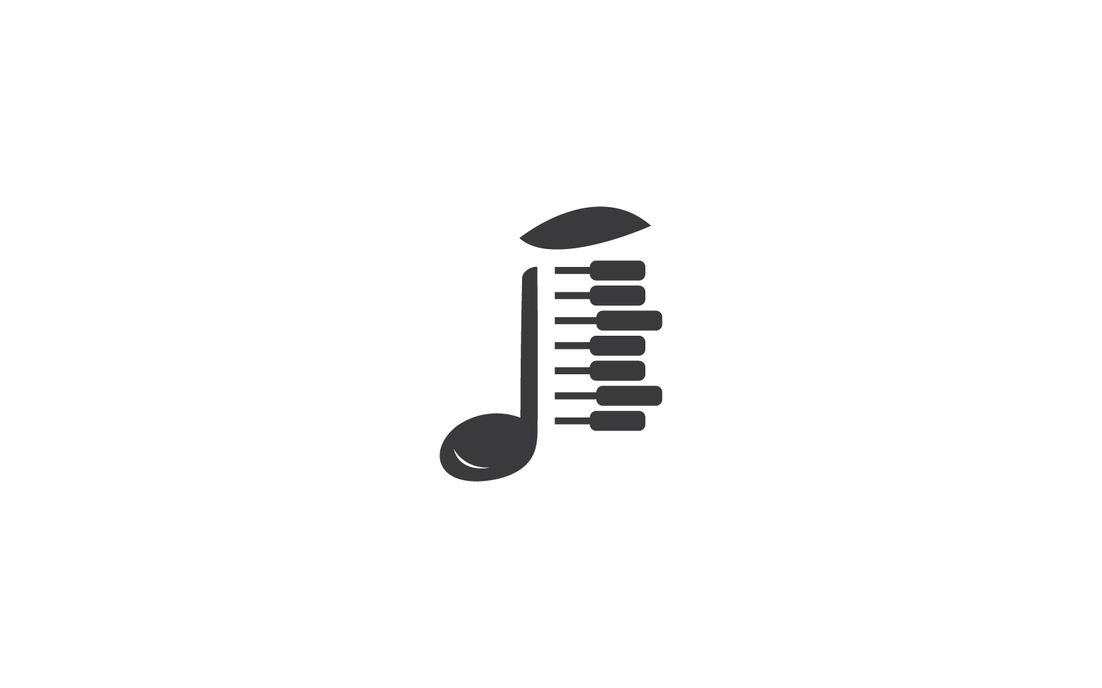 Piano illustration icon vector flat design