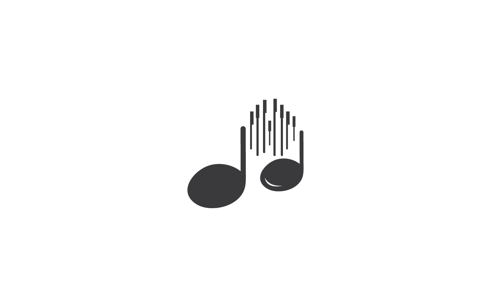 Piano illustration vector design template icon