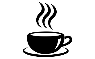 There is a coffee cup illustration art