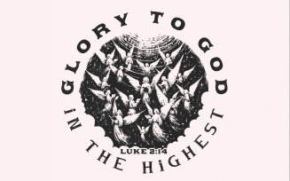 Glory to God PNG, Jesus Christmas Sublimation, Faith Scripture Design, Trendy Christian Digital,