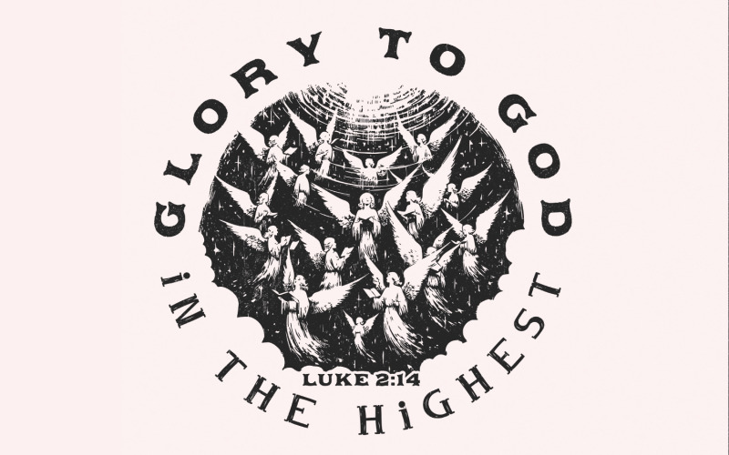 Glory to God PNG, Jesus Christmas Sublimation, Faith Scripture Design, Trendy Christian Digital, Illustration