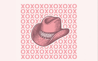 Western Valentines Day PNG, Sublimation Design, Retro Valentine png, Love png, Cowgirl PNG, XOXO