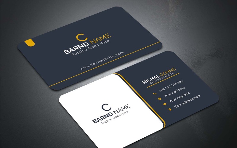 Simple And Clean Professional Business Card Corporate Identity