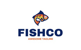 Fishco Simple Mascot Logo 101