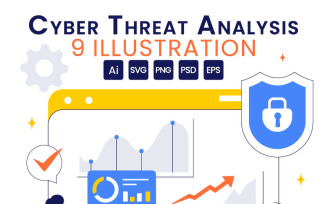 9 Cyber Threat Analysis Illustration