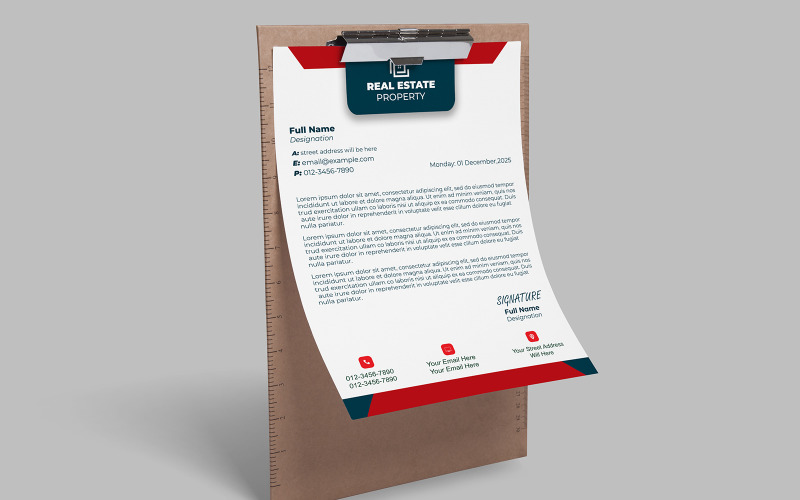 Elegant Minimal Letterhead Template | PSD Business Design Corporate Identity