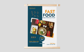 Design of fast food and drink A poster template