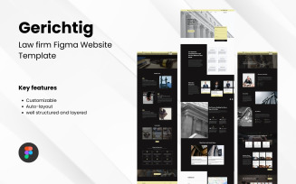 Gerichtig - Law firm Figma website template