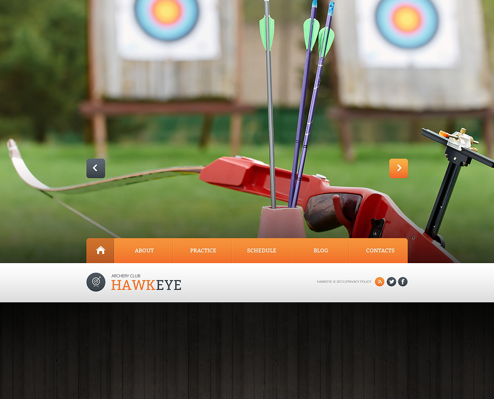 Archery Website Template New Screenshots BIG