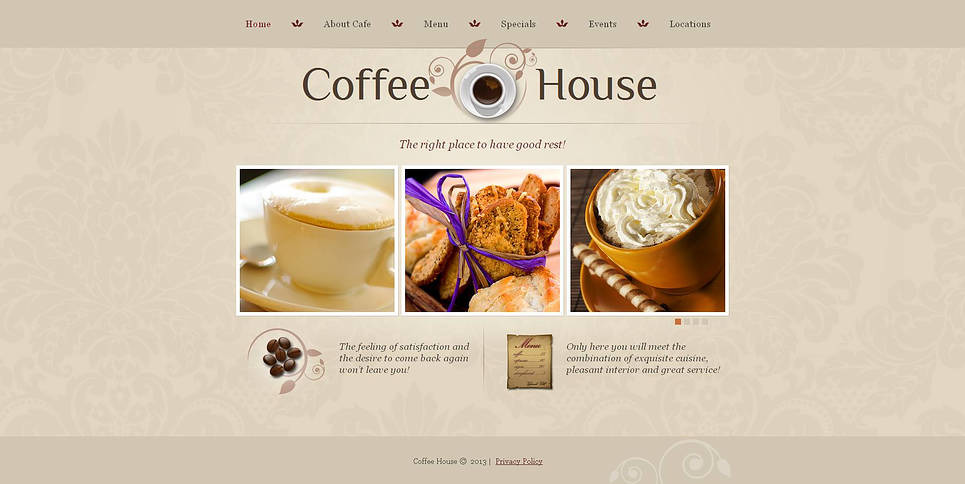 Coffee Shop Premium Moto CMS HTML Template Big Screenshot Coffee Shop Moto CMS HTML Template New Screenshots BIG