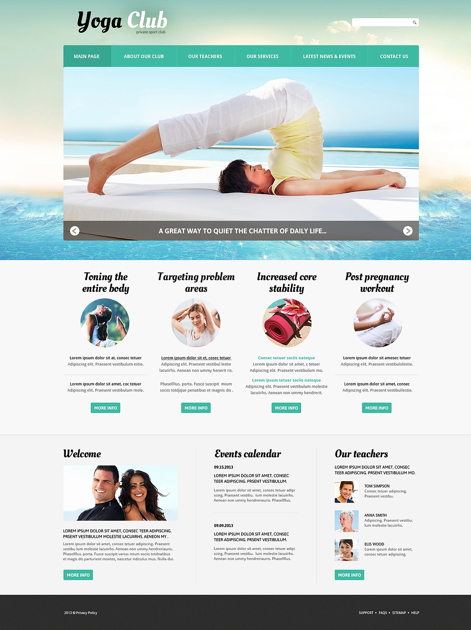 Yoga Practice Joomla Template New Screenshots BIG