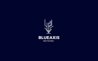 Blue Axis Gradient Line Logo