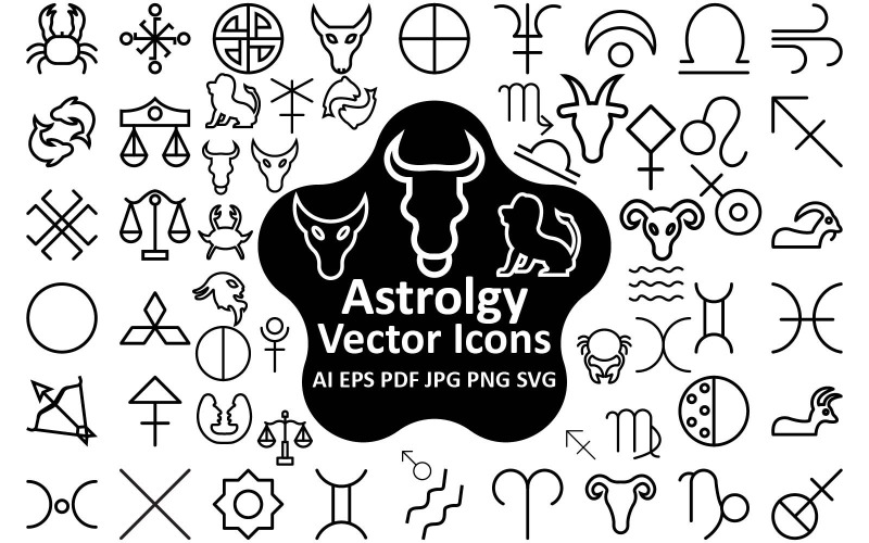 Astrology Icons and Their Meanings: Discover the Mystical Symbols Icon Set