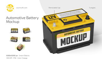 Automotive Battery Mockup Set