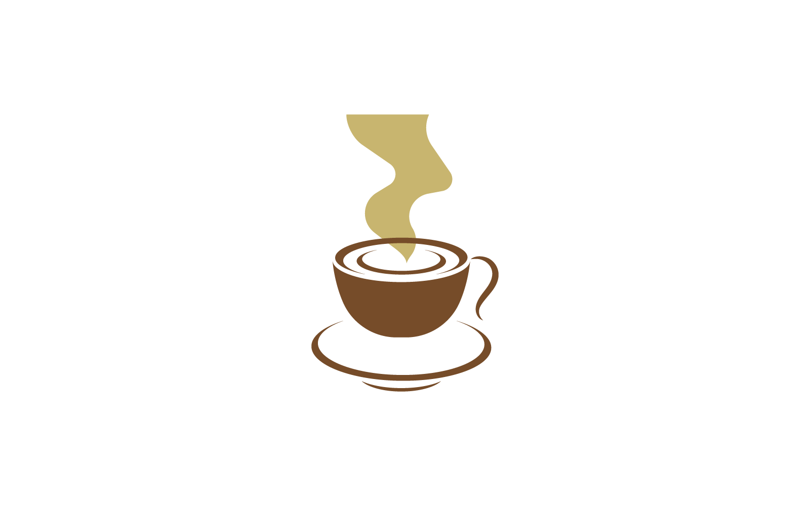 Coffee flat design logo vector template