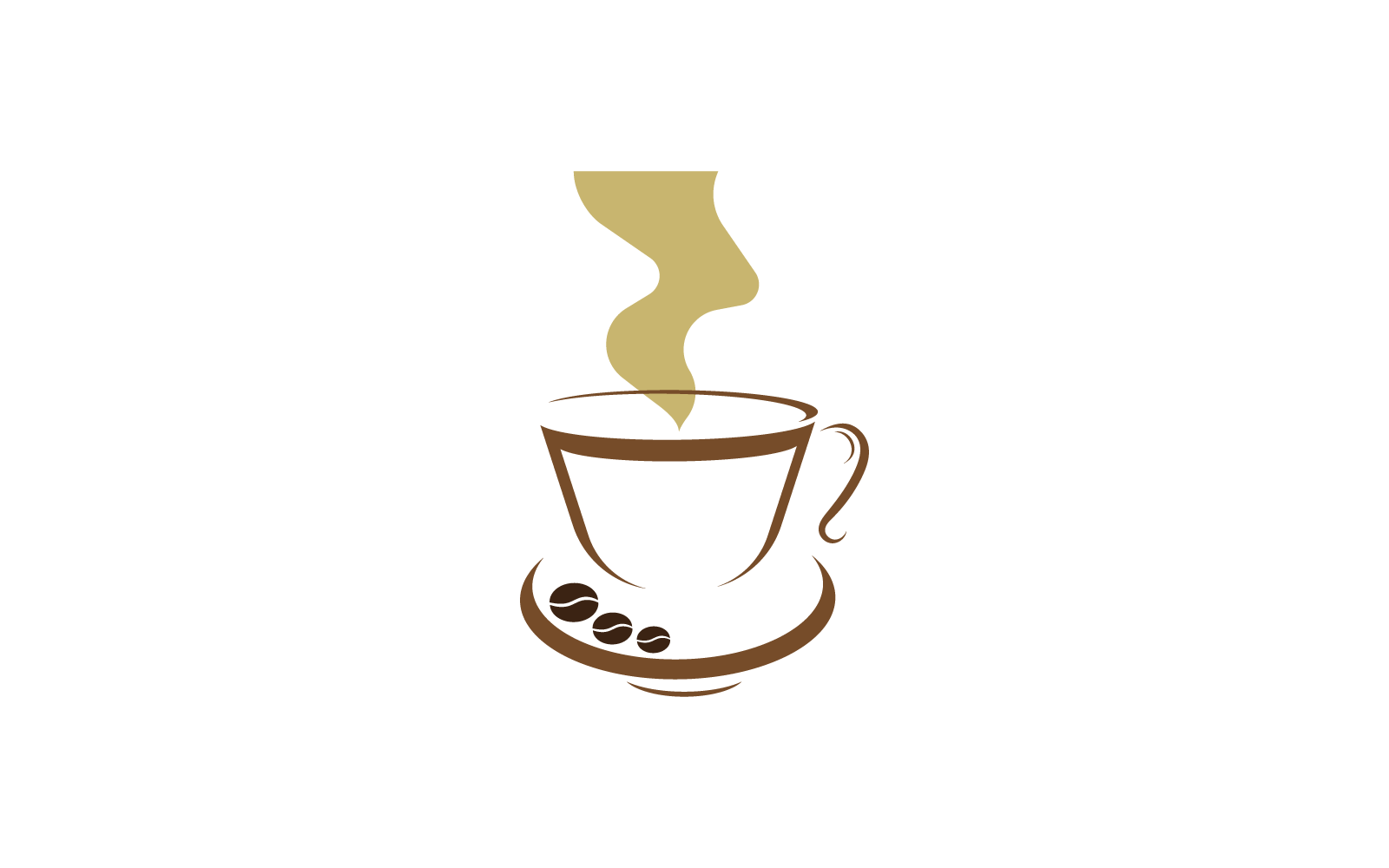 Kaffe ikon design logotyp vektor mall