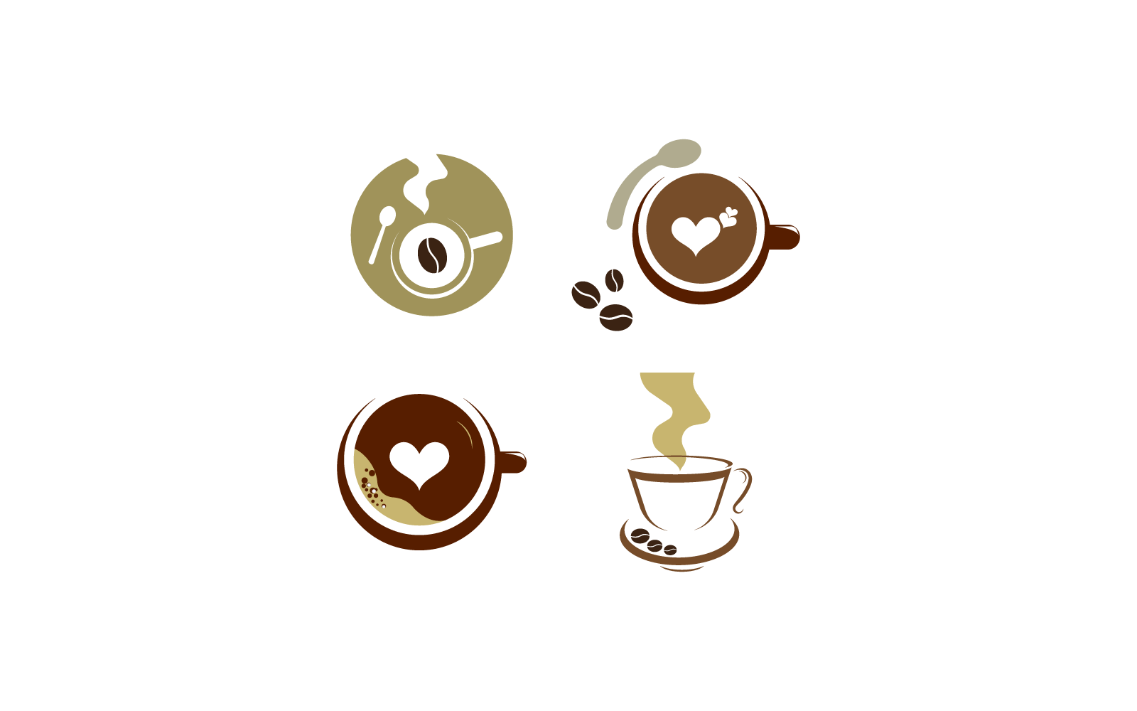Modèle vectoriel de logo de conception d&amp;#39;illustration de café