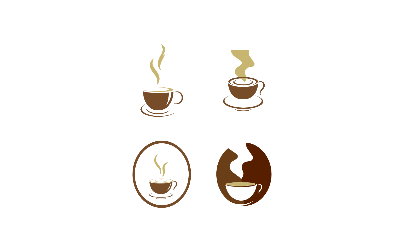 Modello di progettazione vettoriale del logo del caffè