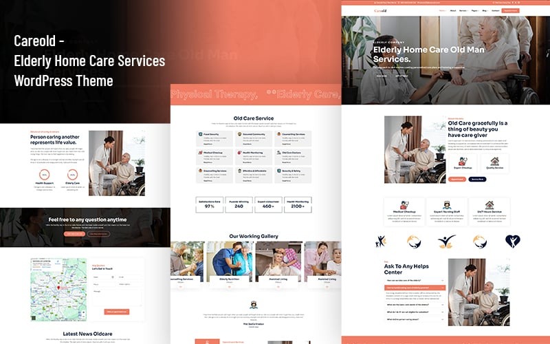 Careold - Elderly Home Care Services, Clinic, Health, Doctor Elementor WordPress Theme