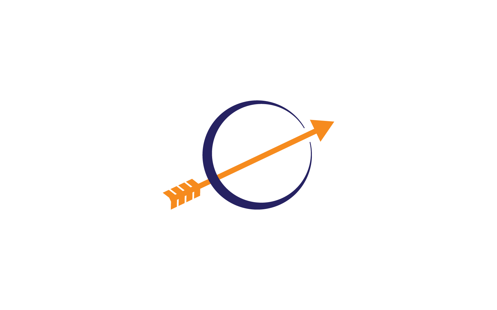 Archery logo flat design template