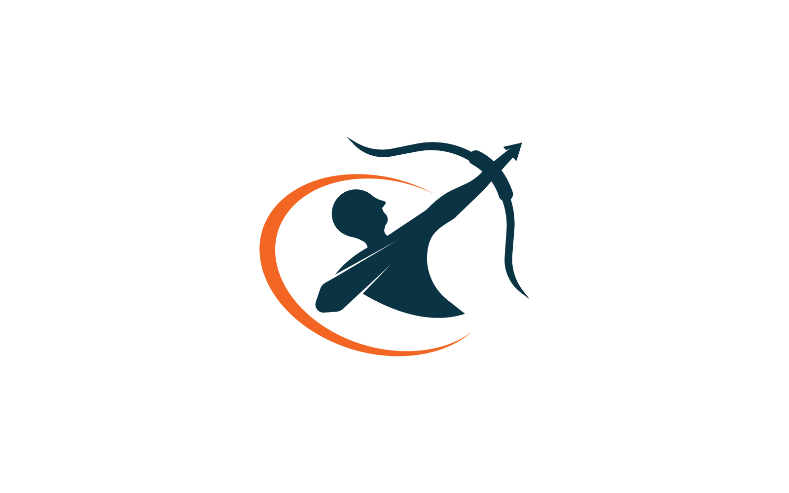 Boogschieten logo vector icoon sjabloon
