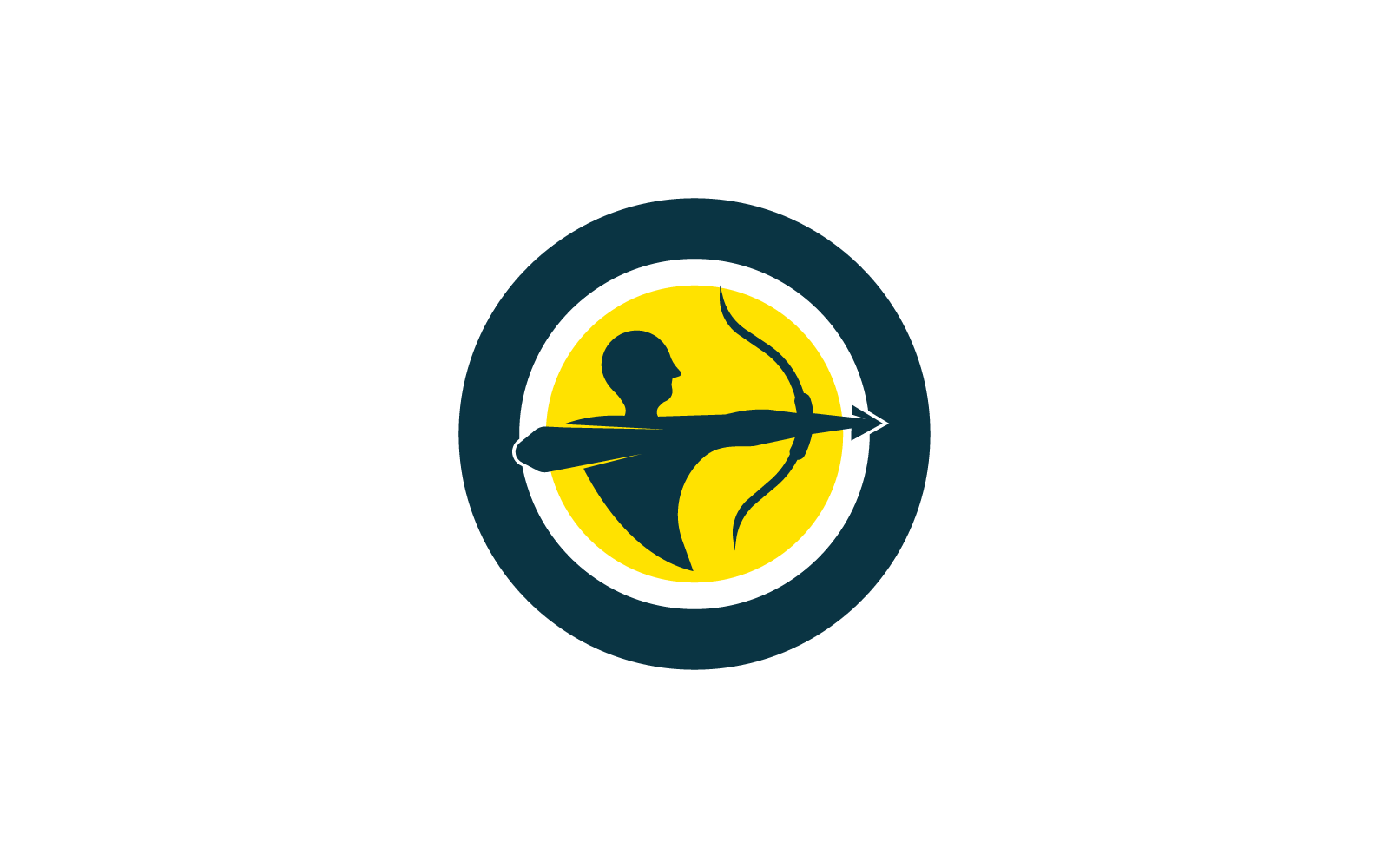 Boogschieten logo vector ontwerp icoon sjabloon