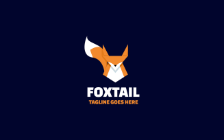 Fox Tail Simple Mascot Logo