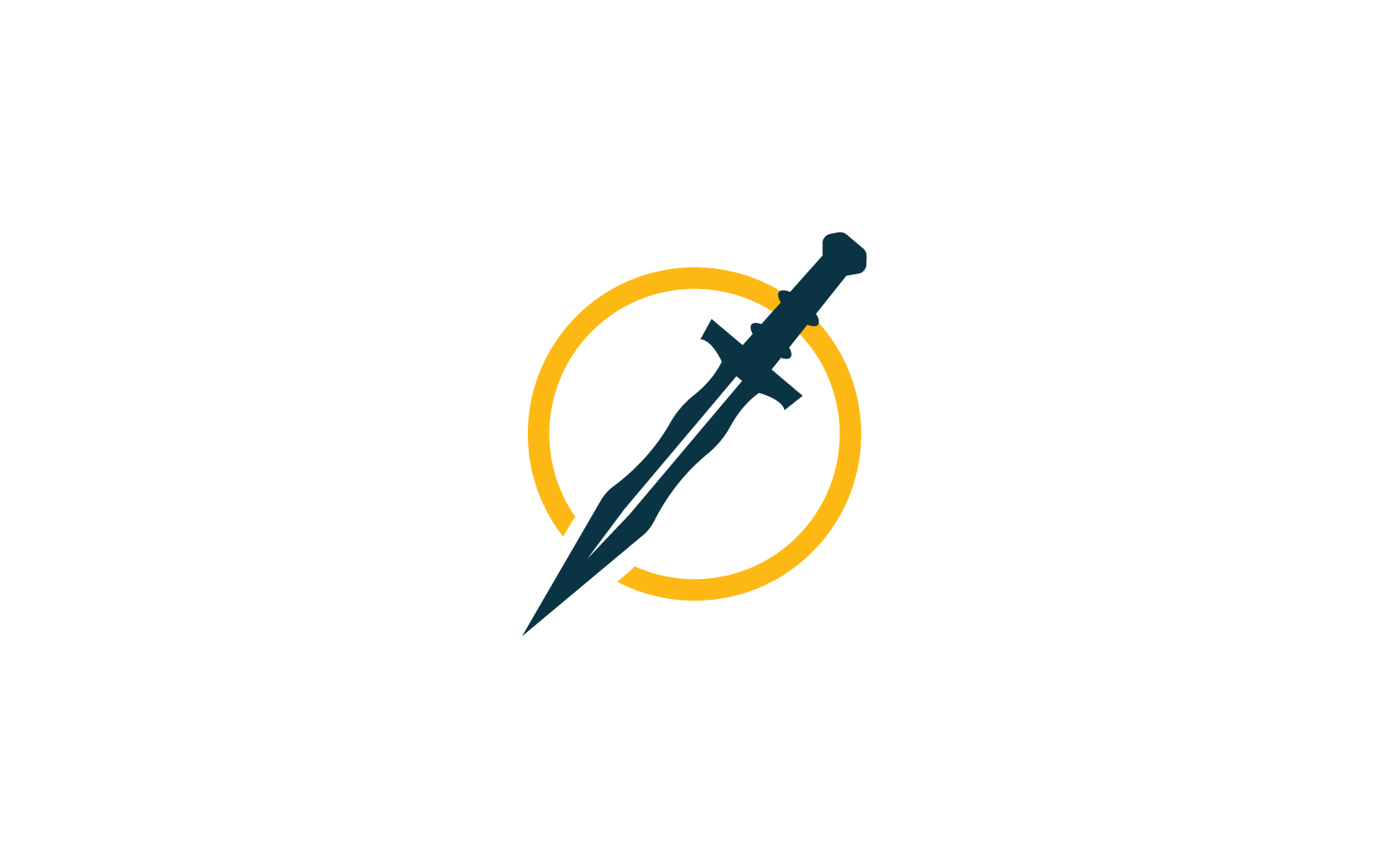 Kılıç logo tasarım çizim şablonu