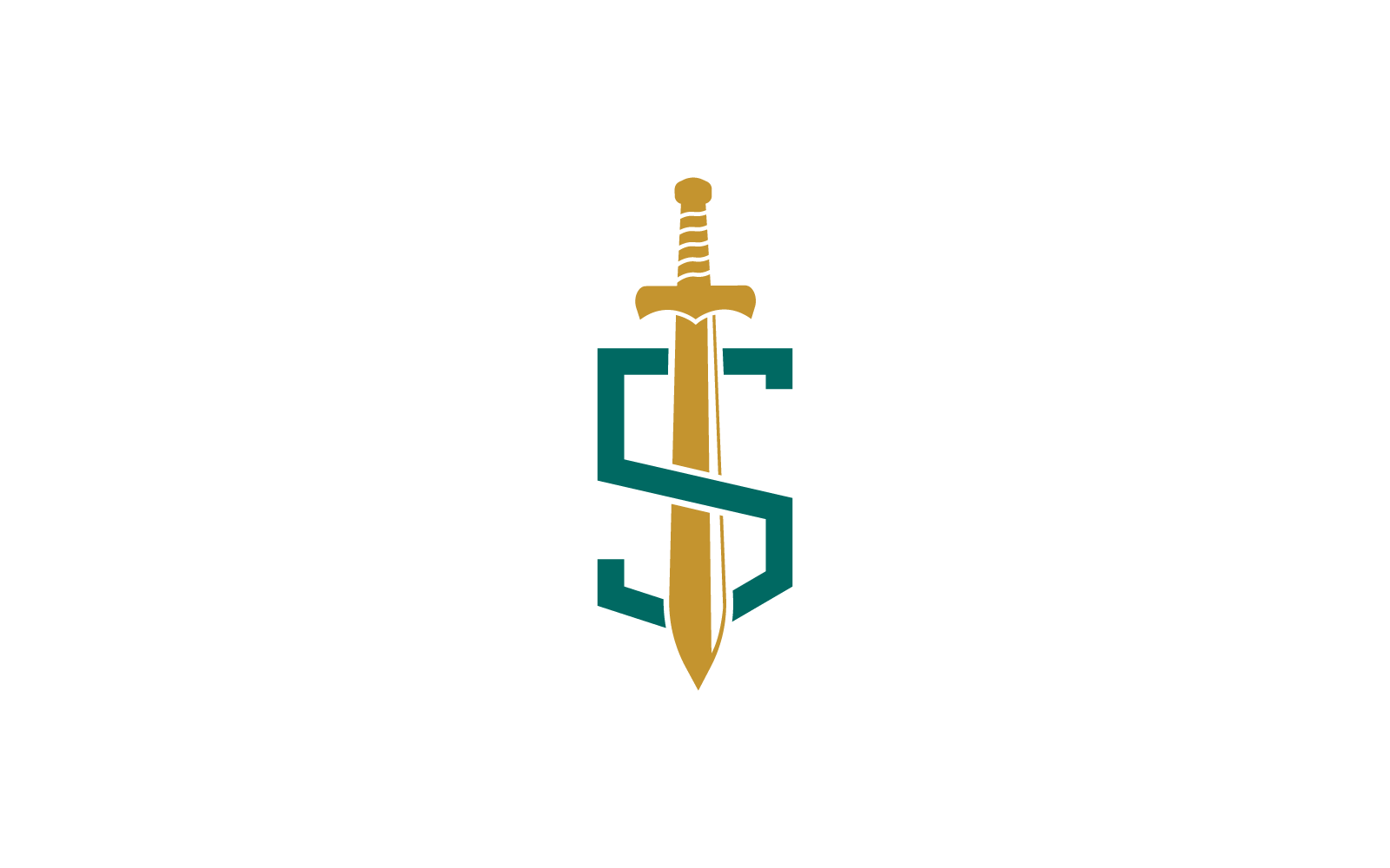 Kılıç logo tasarımı vektör çizimi