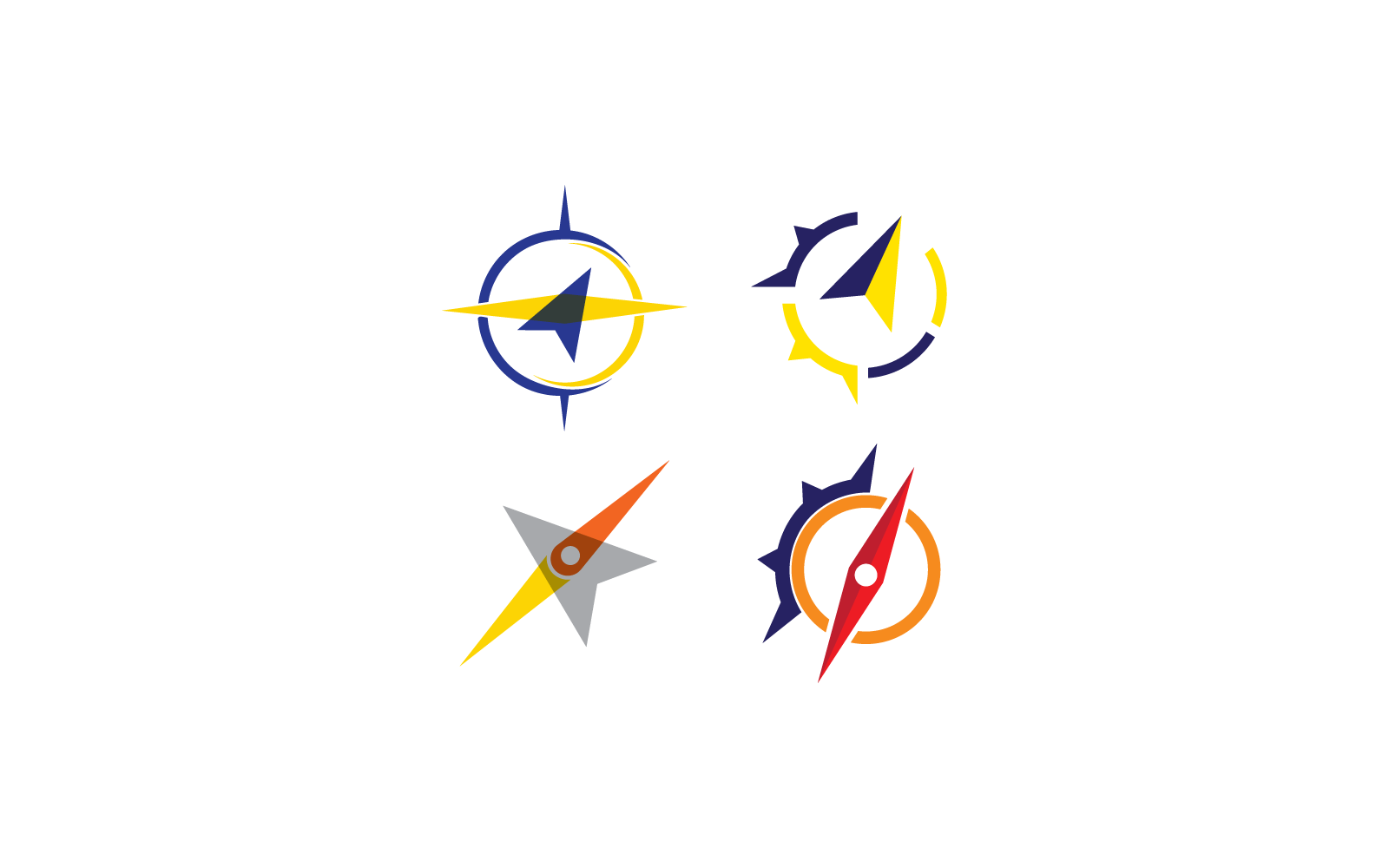 Kompas illustratie logo ontwerp vector sjabloon