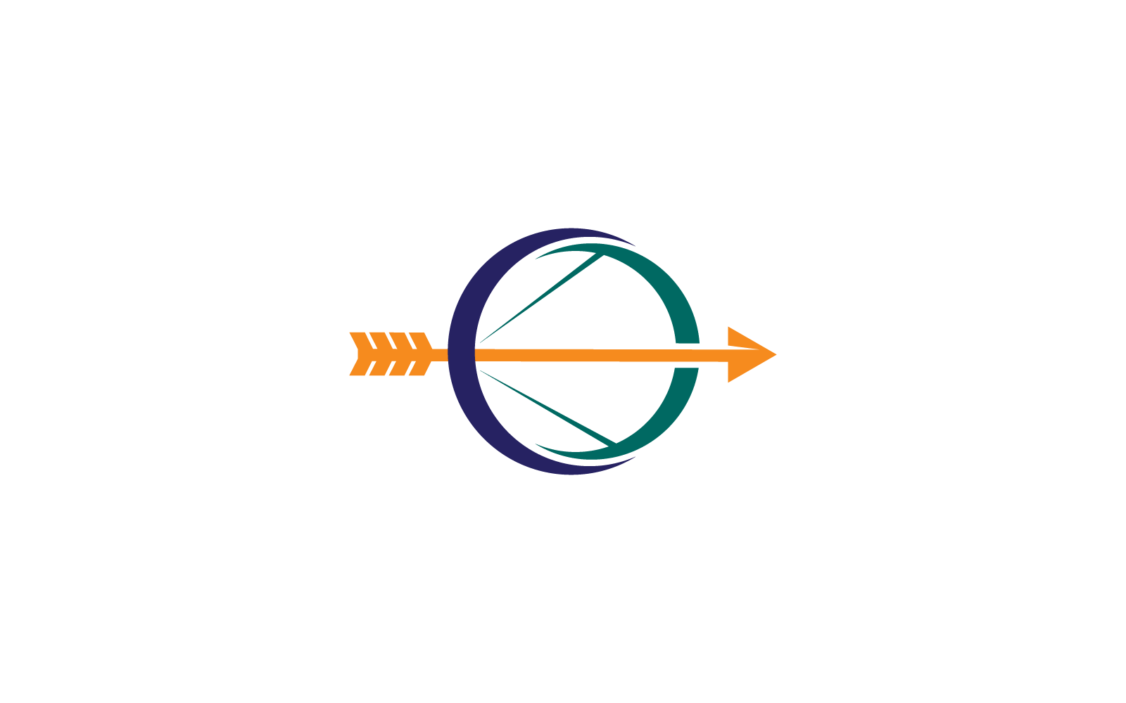 Łucznictwo ilustracja logo wektor płaski projekt