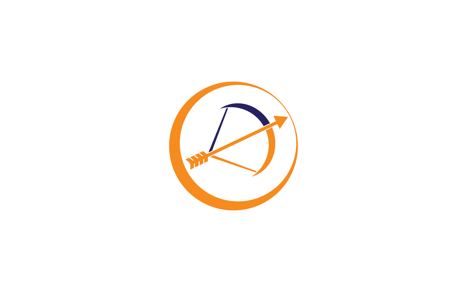 Łucznictwo logo wektor płaski projekt ikona szablon
