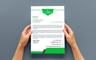 Modern Company Letterhead Template | Editable PSD Business Design