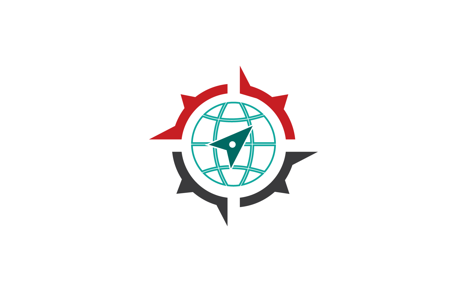 Plantilla vectorial de diseño de logotipo de brújula