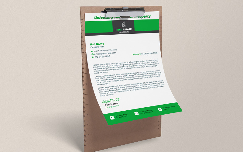 Stylish Business Letterhead Template | Print Ready PSD Corporate Identity